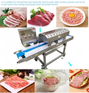 Cortadora de carne paralela de alta velocidad, cortadora de carne de cerdo automática comercial, cortadora de carne fresca - Product Image 4