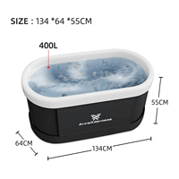 2025 doublure intérieure remplaçable ovale Portable glace baignoire 400L Anti-fuite d'air Portable plongeant froid