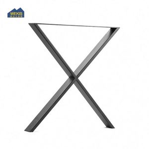 Vintage Rustic Steel X-Frame <b>Table</b> <b>Legs</b> Contemporary Design Dining <b>Table</b> Kitchen Hotel Outdoor Living Room Farmhouse-Style Metal - Product Image 4