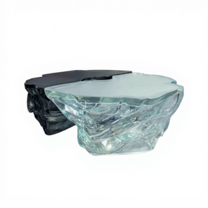 Ensemble de table en résine transparente de forme ovale YTS 001, durable, ameublement personnalisé - Product Image 3