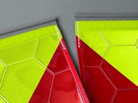 Drapeau de signalisation de sécurité en PVC réfléchissant jaune fluorescent haute visibilité, imprimable, pour livraison