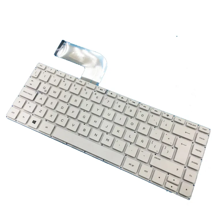 HK-HHT Teclado Spanyol Latin untuk Keyboard HP Pavilion 14-V000 14-V100 14-V200 putih