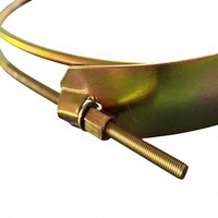 JINDONG Collier de serrage double fil en acier au carbone poli de 13 pouces pour tuyaux d'eau et de lutte contre l'incendie, robuste, OEM