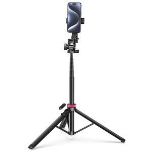 Treppiede a sgancio rapido Ulan Zi MT-78 con supporto per telefono da 1,85 metri, utilizzabile per fotocamera del telefono, luce video, microfono, con telecomando wireless - Product Image 3