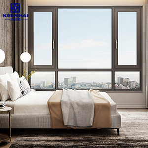 Ventana de puerta de Patio de suelo a techo de madera, pantalla impermeable de alta transmitancia, diseño Simple, ventanas de vidrio de balcón insonorizadas - Product Image 4