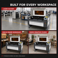 Machine de gravure et de découpe au laser CO2 9060, 900x600mm, 80W-150W, haute précision pour le bois, l'acrylique, le papier, le caoutchouc, les matériaux non métalliques