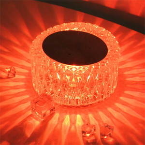 Nido forma batería recargable Interruptor táctil <span class=keywords><strong>Led</strong></span> lámpara de mesa de cristal transparente iluminación de mesa de cristal para decoración del hogar regalo - Product Image 1