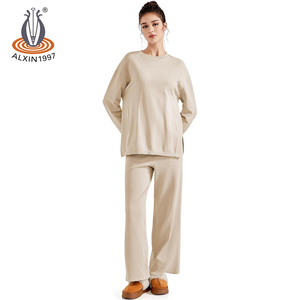Set da <span class=keywords><strong>donna</strong></span> Alxin 2 pezzi da salotto top a manica lunga pantaloni a gamba larga due pezzi abbigliamento <span class=keywords><strong>donna</strong></span> autunno abbigliamento da notte <span class=keywords><strong>Online</strong></span> all'ingrosso - Product Image 5