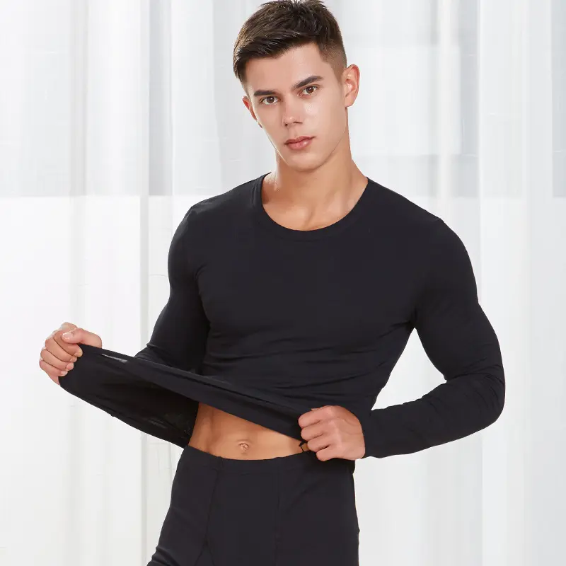 2022 Wholesale High Quality Mens 2 Pc Cotton Autumn Winter Keep Warm Thick Thermal Clothing Suits Long Johns Thermal Underwear