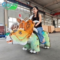 Trottinette électrique personnalisable pour enfants, dinosaure animatronique Triceratops, pour parcs d'attractions et sites touristiques