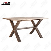 Table de restaurant en bois d'acacia solide de style moderne pour la salle à manger café extérieur hôtel maison bar prix d'usine