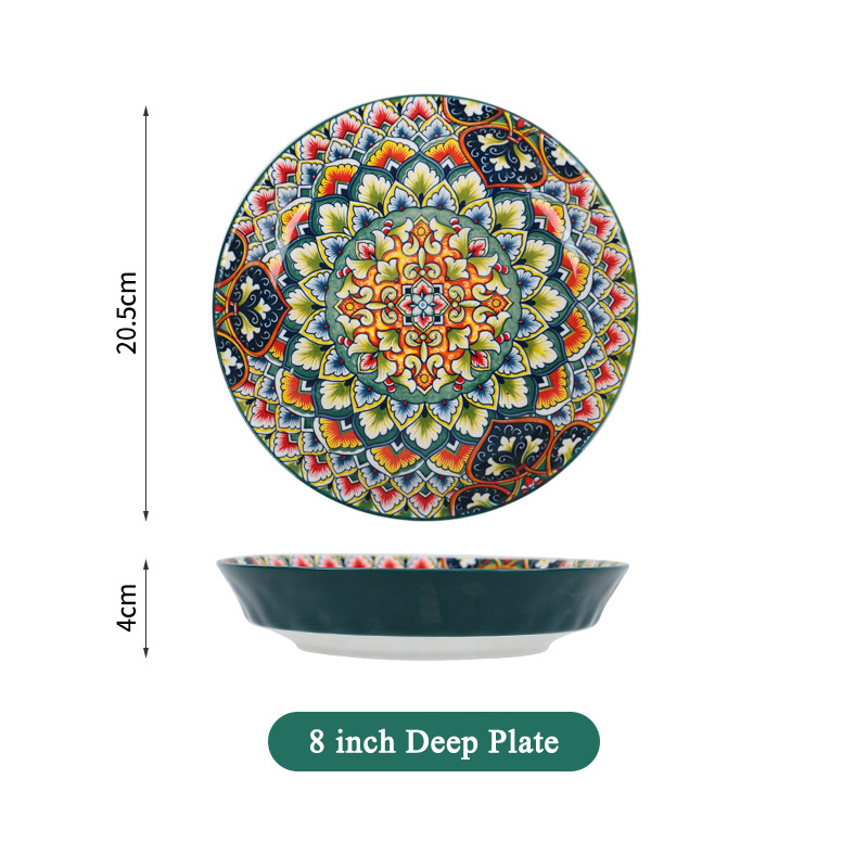 8 pulgadas de profundo placa