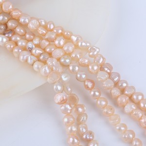 Zhuji Natural Freshwater Baroque <b>Pearl</b> String 18cm 6-7mm Two Sides with Side Holes <b>Loose</b> <b>Pearls</b> for DIY Jewelry - Product Image 4