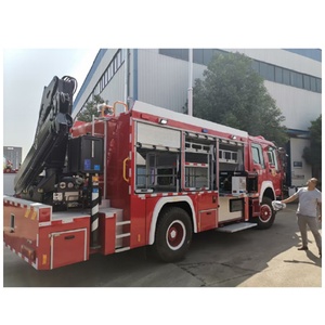 Camión de Rescate de Emergencia HOWO Personalizado, Camión de Bomberos con Grúa Plegable, Grúa Montada en Camión de Bomberos - Product Image 1