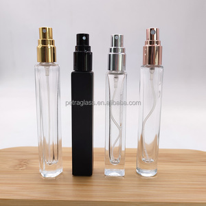Rollo de perfume de viaje cuadrado redondo de 10ml 15ml transparente grueso de lujo en botella de vidrio con tapa - Product Image 3