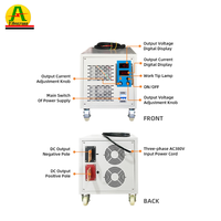 Alimentation CC variable haute efficacité 400A 12KW, redresseur à découpage haute fréquence, 90% d'efficacité, refroidissement par air forcé pour