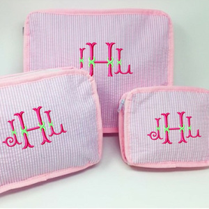 Bán buôn cá nhân du lịch hành lý đóng gói quà tặng seersucker Organizer Bag Set du lịch đóng gói Cubes - Product Image 5