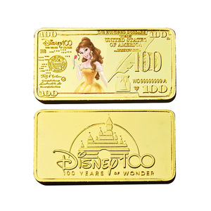 Vendita all'Ingrosso di 7 Monete d'Oro Anime Americane: Monete Commemorative di Biancaneve, Elsa e <span class=keywords><strong>Anna</strong></span> Placcate in Oro 24K - Product Image 3