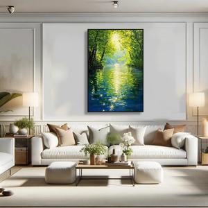 Arte Mural Texturizado en 3D, Pintura de Paisaje Realista Hecha a Mano, Decoración de Lujo para el Hogar, Hotel, Tienda - Product Image 6