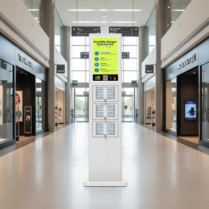 Stations de recharge publiques pour téléphones mobiles WOSHI, partage de batteries externes, distributeur automatique de batteries 24 emplacements, <span class=keywords><strong>location</strong></span> de chargeurs portables - Product Image 1