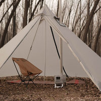 Poêle de camping portable ultraléger à dégagement rapide en titane pour tente de randonnée