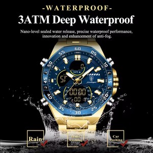 Montre homme POEDAGAR E101, mode, étanche, lumineuse, affichage de la date et du jour de la semaine, affichage numérique à double fuseau horaire, <span class=keywords><strong>quartz</strong></span> électronique. - Product Image 5