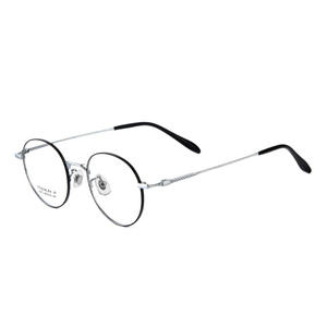 Monture de lunettes en titane pur 1973, monture ronde complète, anti-UV, unisexe, petite taille, design irrégulier - Product Image 2