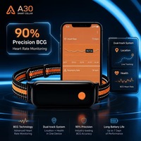 Collier intelligent pour animaux de compagnie avec suivi GPS, moniteur de fréquence cardiaque IA, positionnement en temps réel 4G, étanche IP67, localisateur pour chiens et chats, rapport BCG HRV