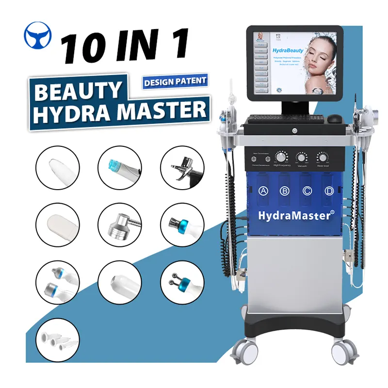 Yüksek kaliteli çok fonksiyonlu su oksijet Peel cilt yüz bakımı gençleştirme Hydradermabrasion yüz makinesi