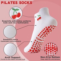 Chaussettes de Pilates personnalisables OEM & ODM avec logo, respirantes, pour entraînement en studio