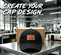 Casquette de baseball unisexe en cuir personnalisé, coton lavé, dessus souple, visière incurvée, pour usage quotidien décontracté et sportif