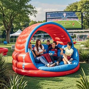 Sofá inflable perezoso doble portátil para dos para acampar, ocio, actividades al aire libre, fácil de almacenar y configurar productos - Product Image 5