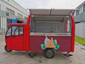 Çin tedarikçisi kırmızı 3 tekerlekli elektrikli üç tekerlekli bisiklet aperatif makineleri/dondurma gıda kamyon ucuz elektrikli yemek arabası - Product Image 4