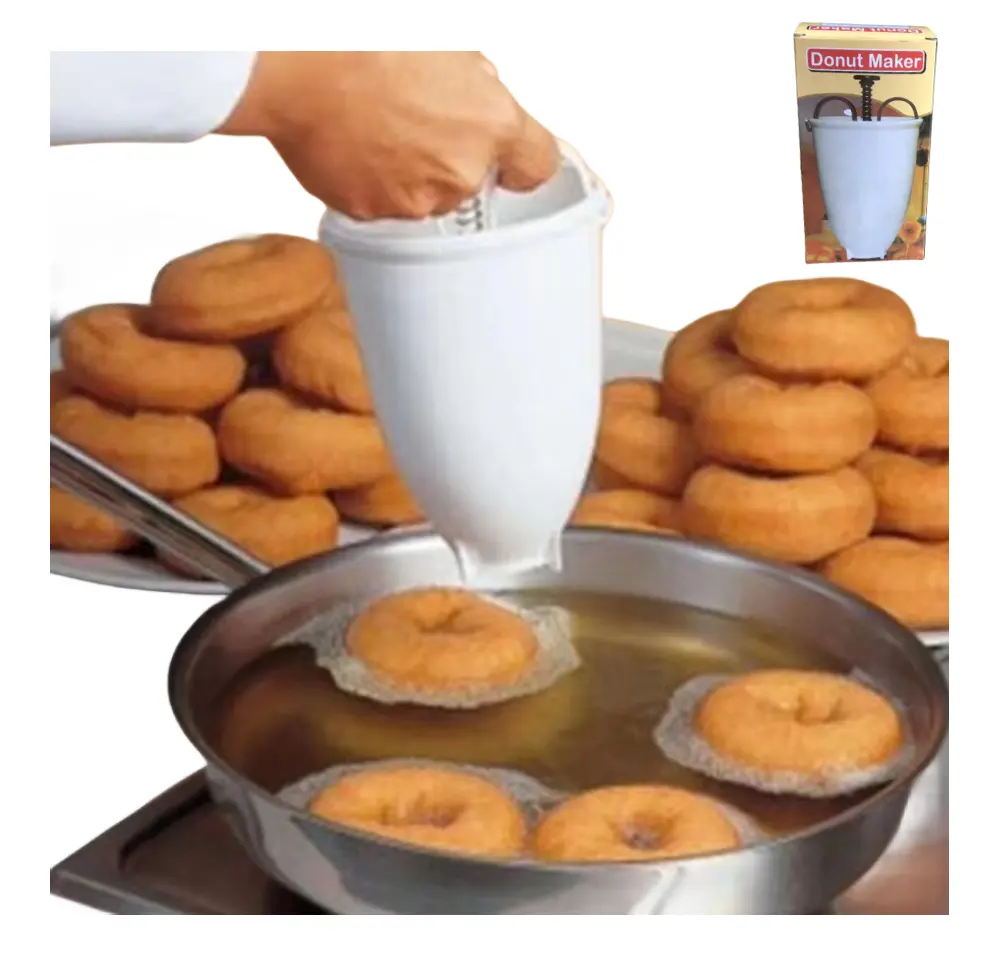 Popular Creative DIY Weight Donut Maker Plastic Light Donut Making Artifact Fast Easy Donut Mould Waffle Doughnut Machine