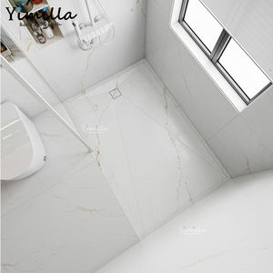 Base de <span class=keywords><strong>Ducha</strong></span> de Mármol Blanco Carrara <span class=keywords><strong>a</strong></span> Precio Directo de Fábrica, Personalizable en Cualquier Tamaño, con Placa Decorativa y Brida para Azulejos <span class=keywords><strong>a</strong></span> Juego, Perfil Bajo - Product Image 3