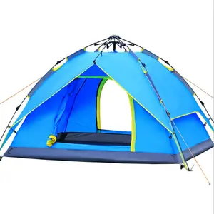 Палатка туристическая на 3-4 человек, надувная Водонепроницаемая двухслойная Автоматическая, для всей семьи