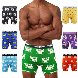 Top Style Logotipo Personalizado Boxershorts Homem Boxer Shorts Spandex Personalizado Mens Boxers Cuecas Homens Roupa Interior