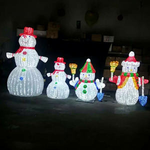 Outdoor Christmas Snowman Motif Lights LED Holiday Decoration for Commercial Landscape Projects - Product Image 1