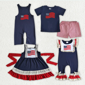 Conjuntos de Vestidos y Monos para Hermanos, Niñas y Niños, para el 4 de Julio - Product Image 6