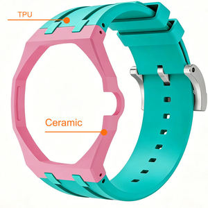 Kit de Modificación de Correa de TPU con Bisel de Cerámica de Lujo para la Nueva Serie de Relojes, Funda Protectora Deportiva Integrada - Product Image 3
