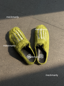 Lightweight summer wooden soled shoes, genuine leather closed toe <b>slippers</b>, embroidered men's and women's sandals - Product Image 5