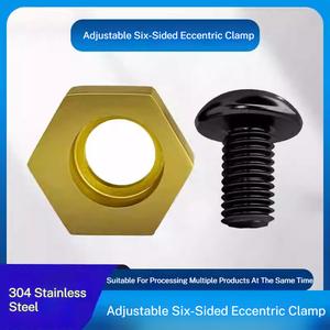 Ok <strong>Vis</strong> M4 M5 M6 M8 <strong>M10</strong> M12 M16 Hexagonal Eccentric Fixture Clamps Stainless Steel Anchor Clamping with Nut Workholding Thread - Product Image 3