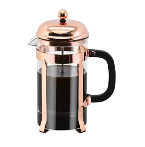 Cafetière et cafetière à piston, pot à café en verre avec cadre en acier inoxydable et <span class=keywords><strong>filtre</strong></span> en acier inoxydable - Product Image 1