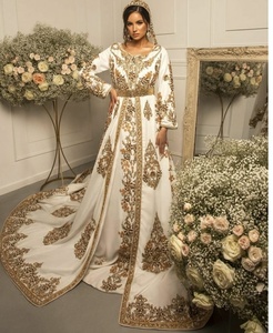 Robe Caftan élégante avec des perles de cristal en verre, idéale pour la mariée, 2020 - Product Image 1
