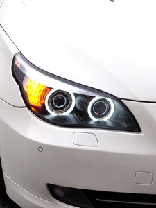 Faros Delanteros para <span class=keywords><strong>BMW</strong></span> <span class=keywords><strong>E60</strong></span> 2003-<span class=keywords><strong>2009</strong></span> <span class=keywords><strong>523I</strong></span> 530i, Estilo Deportivo, Ojos de Ángel LED, DRL, HID Bi-xenón, Repuestos para Auto - Product Image 4