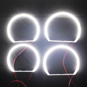 Nouveaux yeux d'ange Led pour E36 <span class=keywords><strong>E38</strong></span> E39 E46 phares LED DRL lumière courante Halo anneaux projecteur blanc/jaune/ambre 5W 4x131mm - Product Image 4
