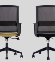 Chaise de bureau ergonomique pivotante caractéristique de jeu siège respirant longue assise confort mi-dossier chaise d'ordinateur bureau