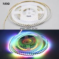 Bande lumineuse de 4mm de large adressable RVB à émission latérale 170/144 LEDs/m DC5V SK6812-SIDE-4020 LED Pixel Strip Flexible IP20/IP67