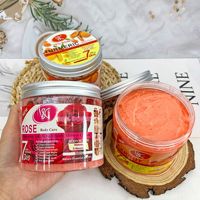 Turmeric Exfoliating Sugar 500g Brightening and Moisturizing for the Entire Body. Rubbing Mud for Chicken Skin Exfoliation. Rose
