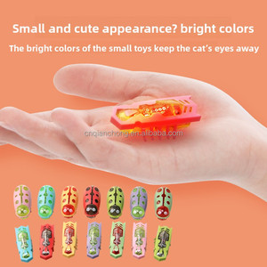 ของเล่นแมวไฟ LED เคลื่อนไหวได้ สำหรับเล่นในบ้าน สั่นสะเทือน โต้ตอบได้ แมลงไฟฟ้าขนาดเล็ก ของเล่นแมวแบบพลิกตัว หลบหลีกสิ่งกีดขวาง - Product Image 6